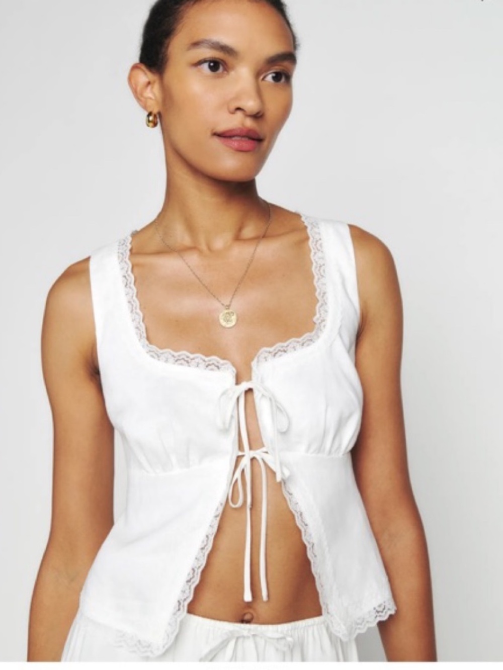 Reformation Rosalie Linen Top